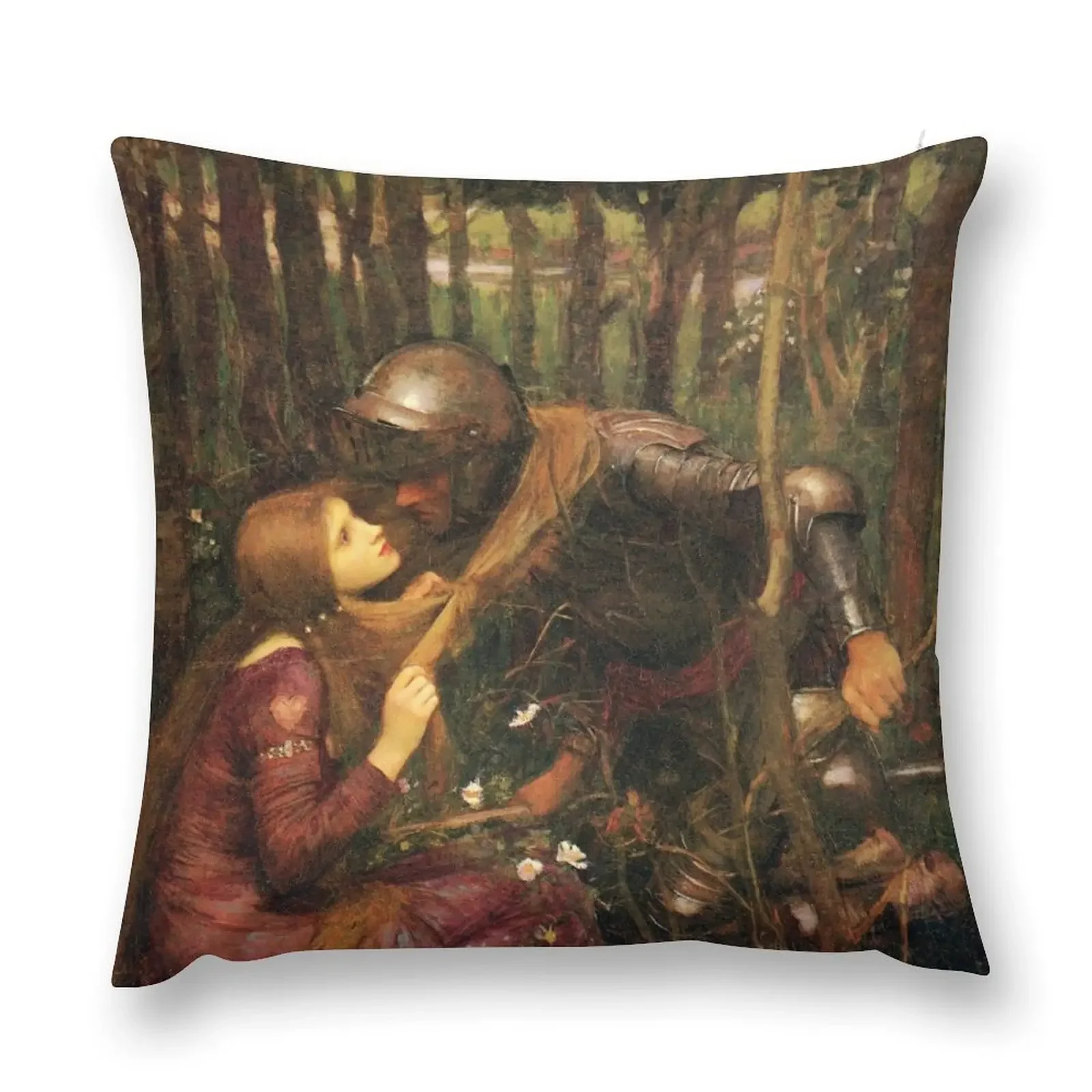 John William Waterhouse - La Belle Dame sans Merci (1893) Throw Pillow Covers For Sofas Christmas Covers Anime pillow