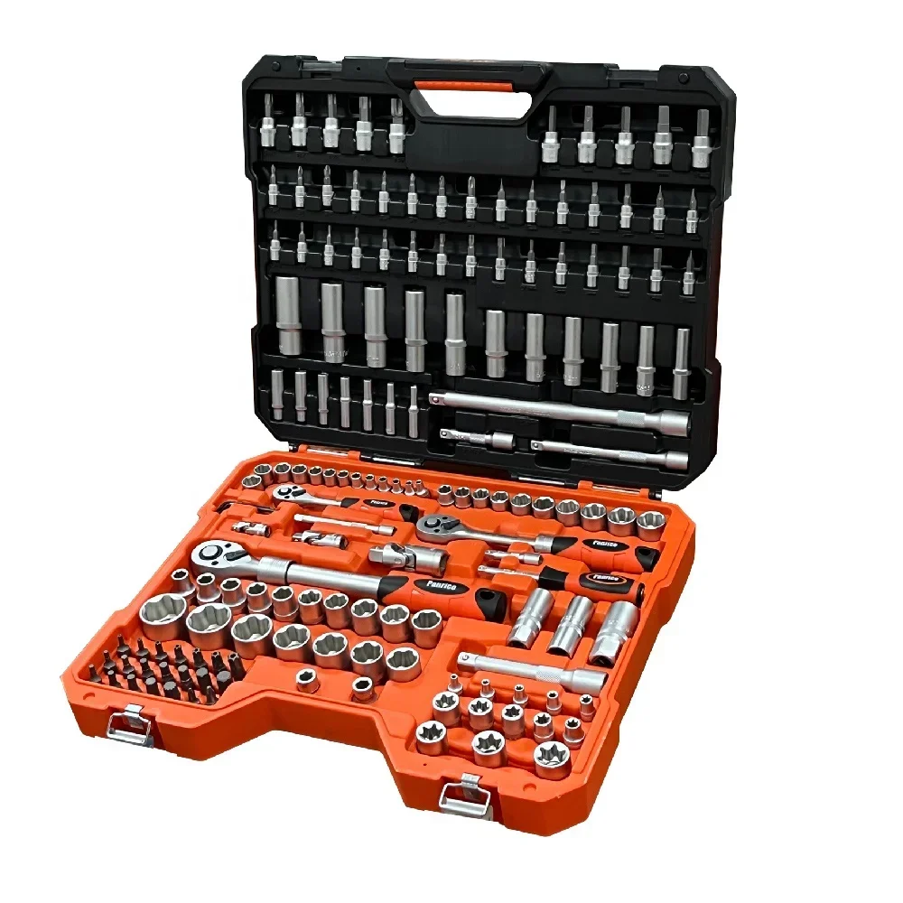 155pcs Bits Socket Ratchet Wrench Hand Tool Set Auto Repair Tool