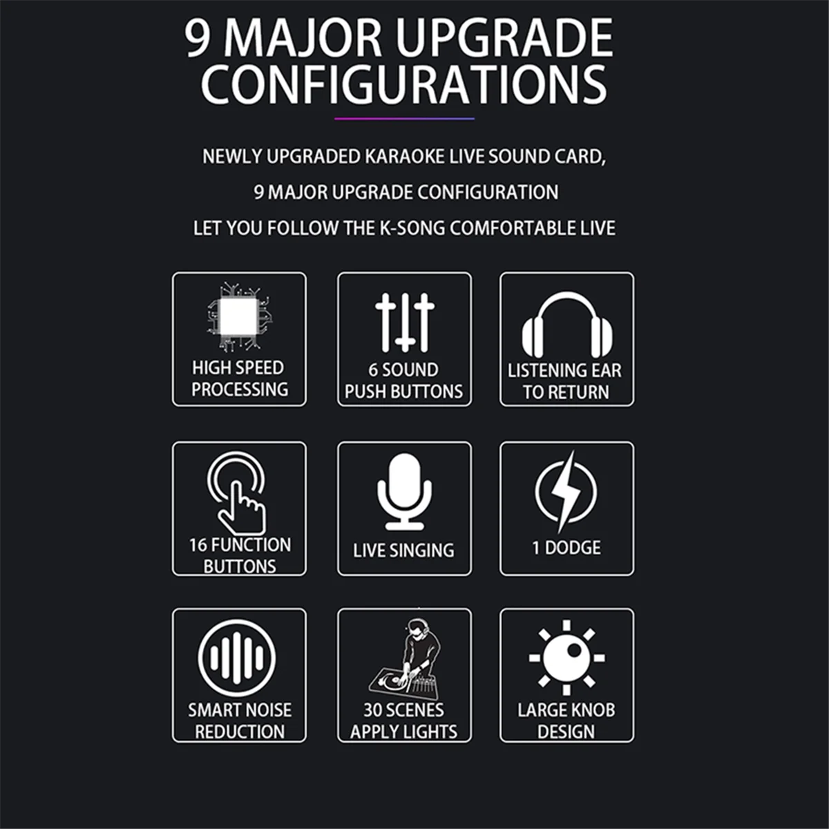 V8S Audio Mixer with Voice Changer,Podcast Mixer,Sound Card for Phone Gaming Karaoke Studio Live Streaming Podcast