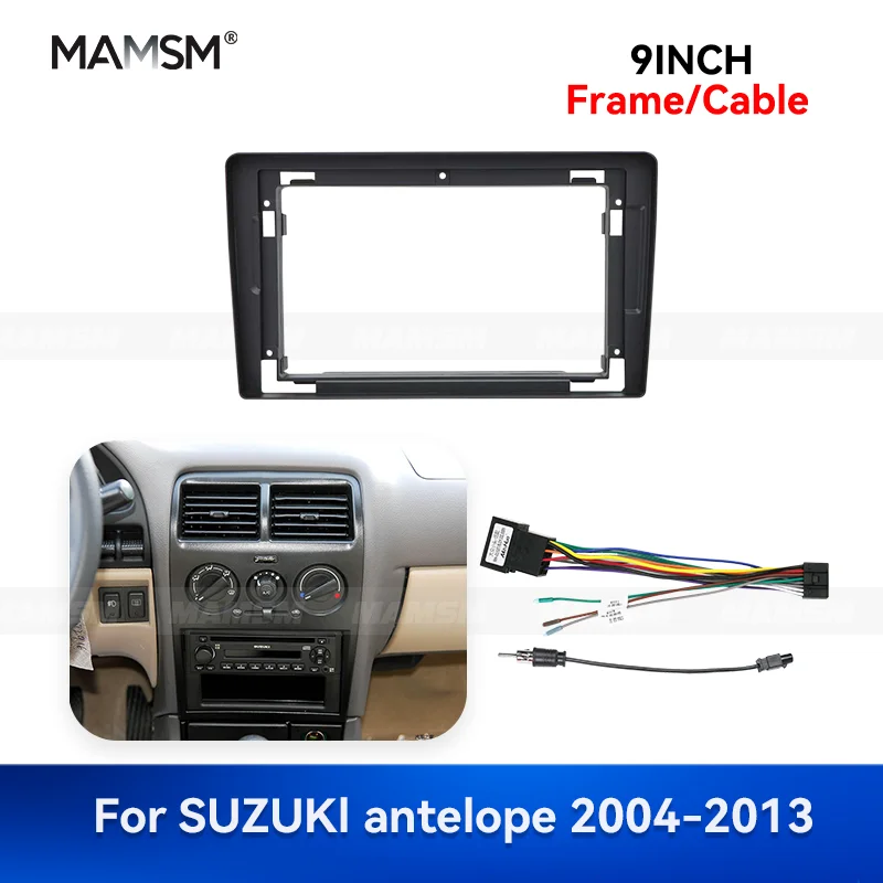 

MAMSM 9-дюймовый комплект для Suzukiantelope Android Auto, мультимедийный GPS MP4, автомобильный радиоприемник, стерео рамка, комплект жгутов проводов