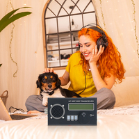 8 Band USDX USDR HF QRP SDR Transceiver HF Ham Radio Built-in Battery QRP CW Transceiver with Mic Shortwave Transceiver Charger