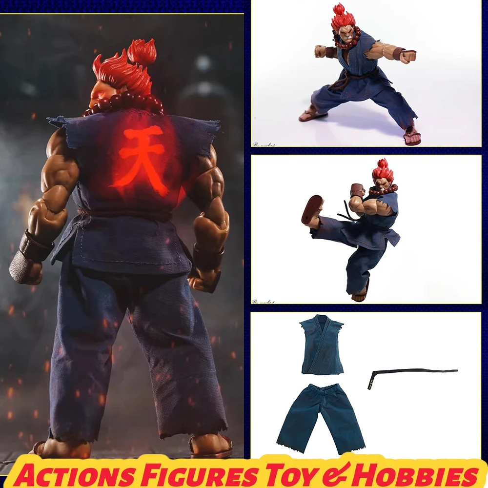 

【Only Cloak】Jada 1/12 Scale Street Game AKUMA Cloth Battle Damadge Vest Shorts Suit Model for 6 inch Action FIgure Body Model