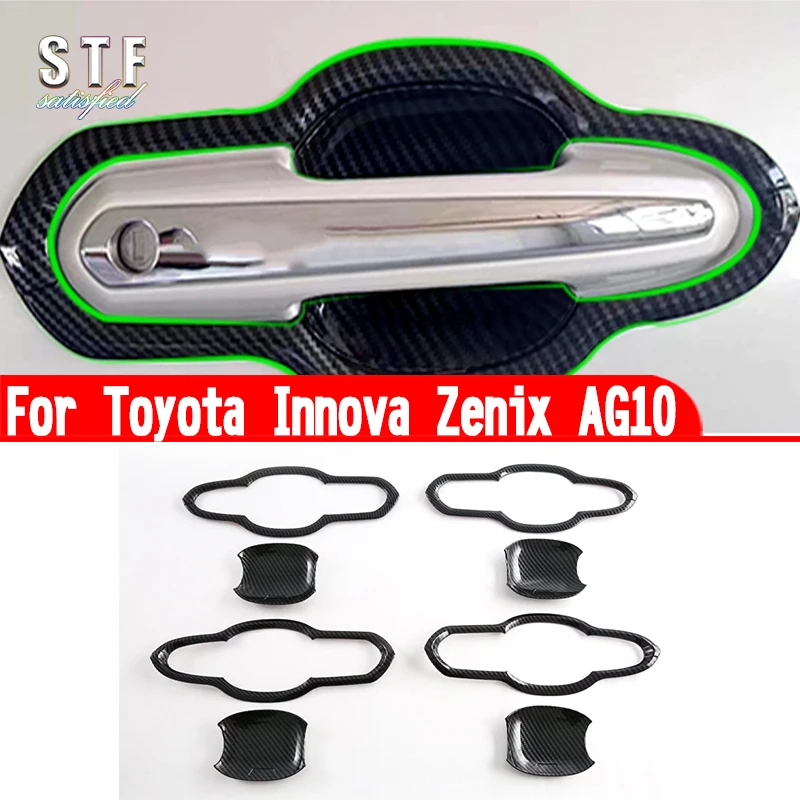 For Toyota Innova Zenix AG10 2023 2024 Car Accessories Door Bowl Cover Trim Protector Molding Decoration Stickers