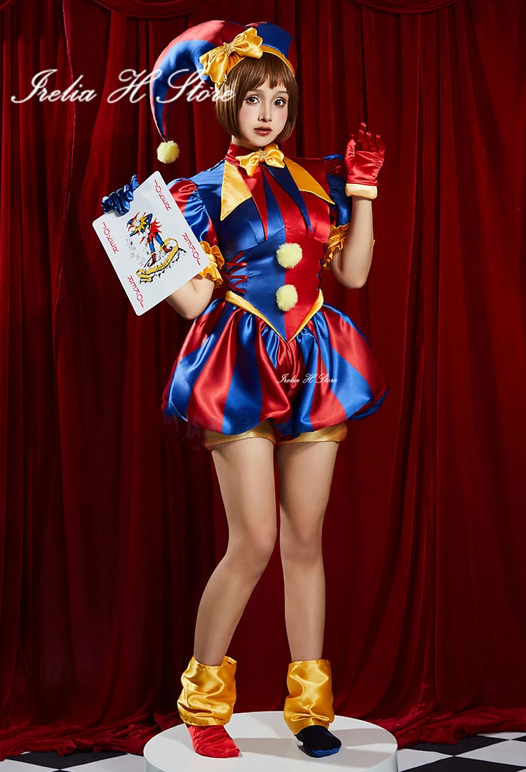 Irelia H Store The Amazing Digital Circus Pomni Cosplay Costume Anime Jocker set Halloween costumes for women