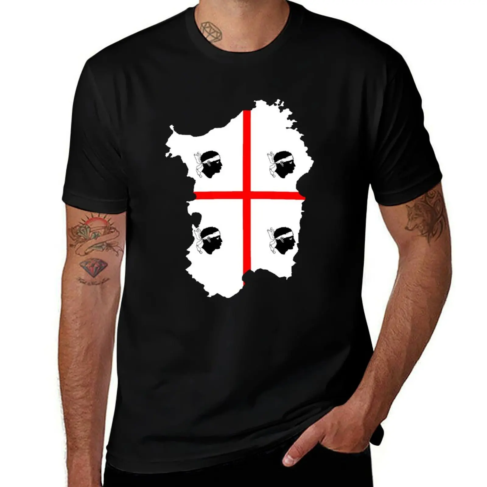 Quattro Mori Sardinia flag T-Shirt Summer Fashion Casual Tee Shirt T-Shirt