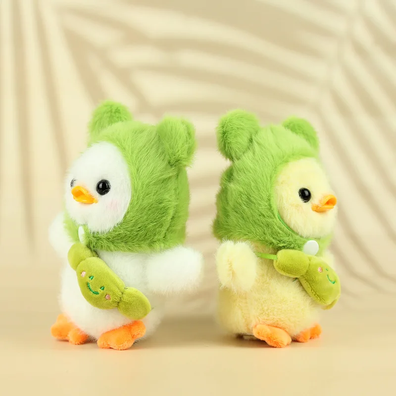 ตุ๊กตาเป็ดแบนหน้าเรียบน่ารัก ของตกแต่งการ์ตูน ของเล่นตุ๊กตาขนนุ่ม พวงกุญแจกระเป๋า ของขวัญวันเกิดวันหยุดสำหรับเด็กผู้หญิง อนิเมะ กลับไปโรงเรียน