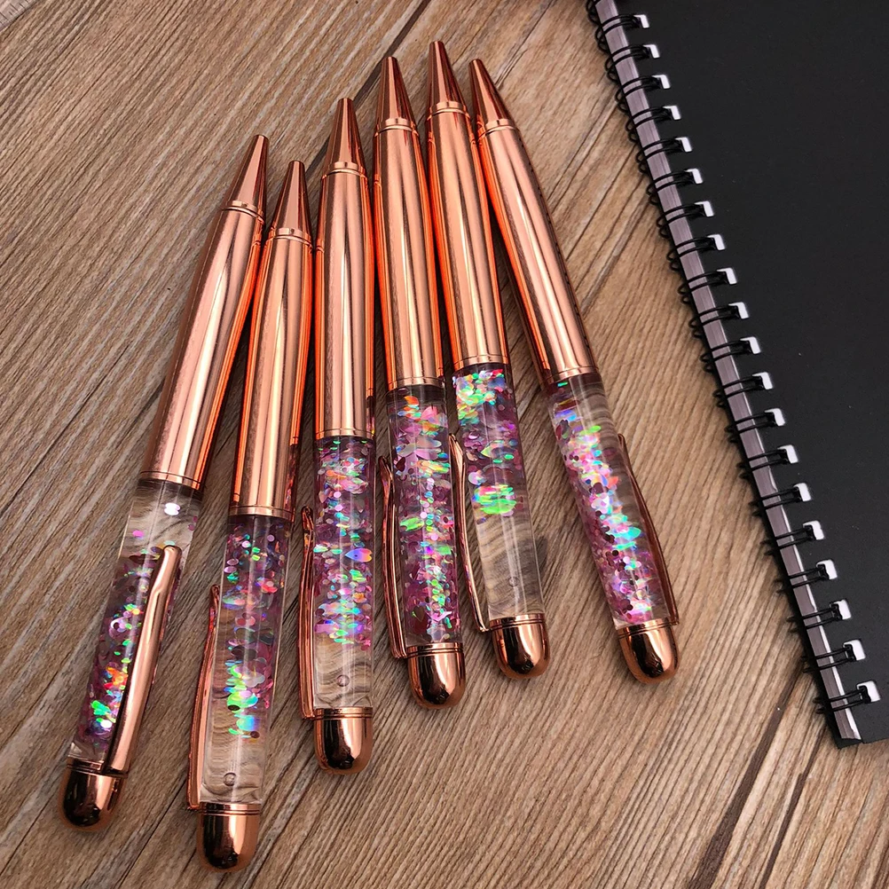 

Ballpoint Pen Metal Student Writing Pens Liquid for Students Signature Gel Golden