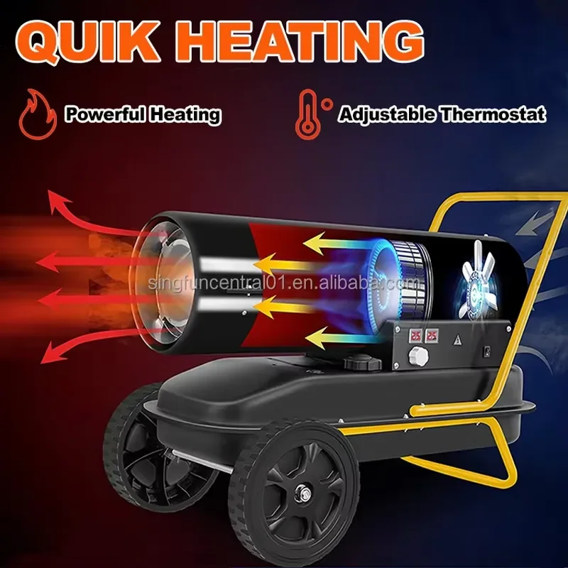 Forced Air Space Heater 20KW Energy Saving Industrial Direct OIL-FIRED Heater for Factory Workshop view 4