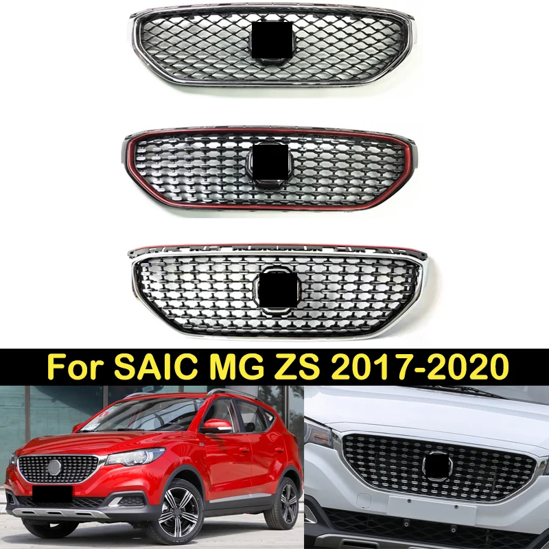 DECHO Front Bumper Grill Mask Radiator Grille Medium net For SAIC MG ZS 2017 2018 2019 2020 Racing Grills AUTO GRILLE