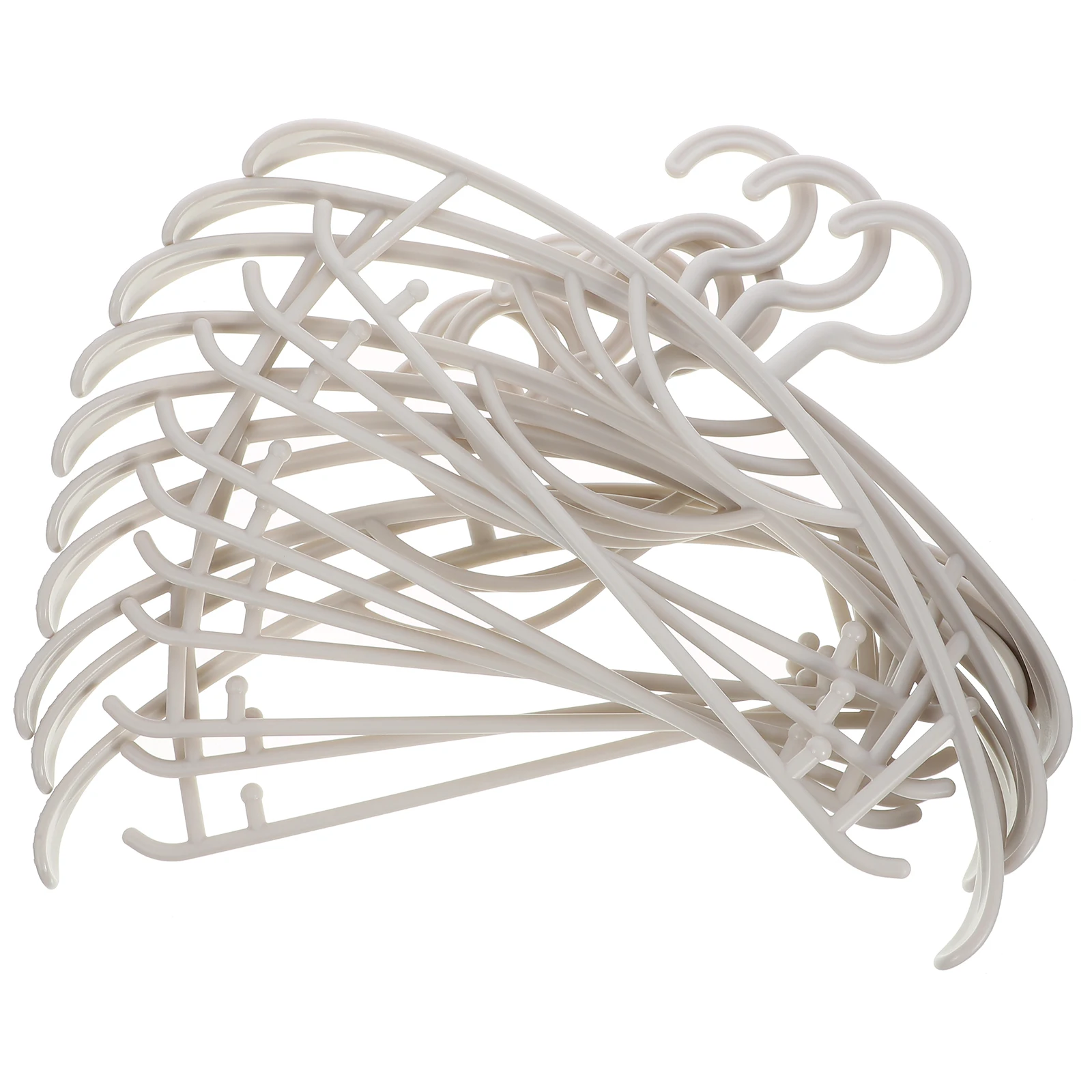 

10 Pcs Non-slip Hanger Clothes Wide Women Coated Hangers Traceless Clothing Portable Plastic Simple