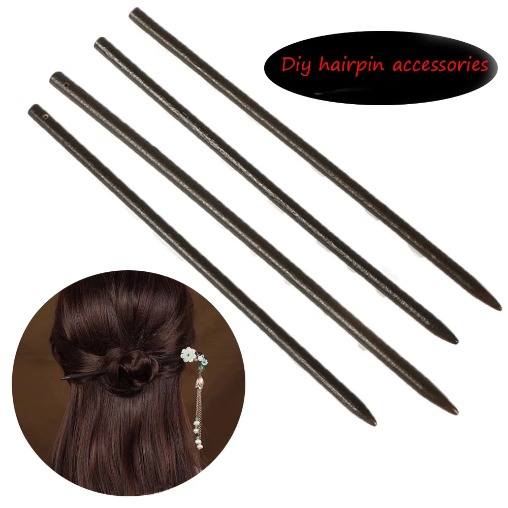 18/15cm Hair Jewelry Simple Classical Chinese For Tiaras Making DIY Hairpin Accessories Hair Stick Wooden Hairpin Blank Base