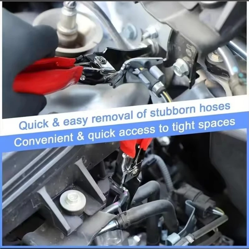 Angled Fuel Line Cutter For Vehicles Red Plastic Handle Fuel Line Separator Robust And Durable Automotive Repair Accessories