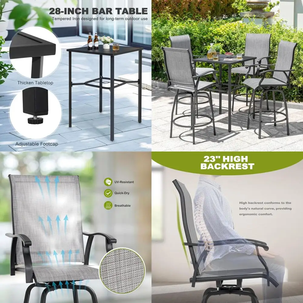 bartop patio umbrella table Abba Market and peeling Bistro Table Bartop Patio Set