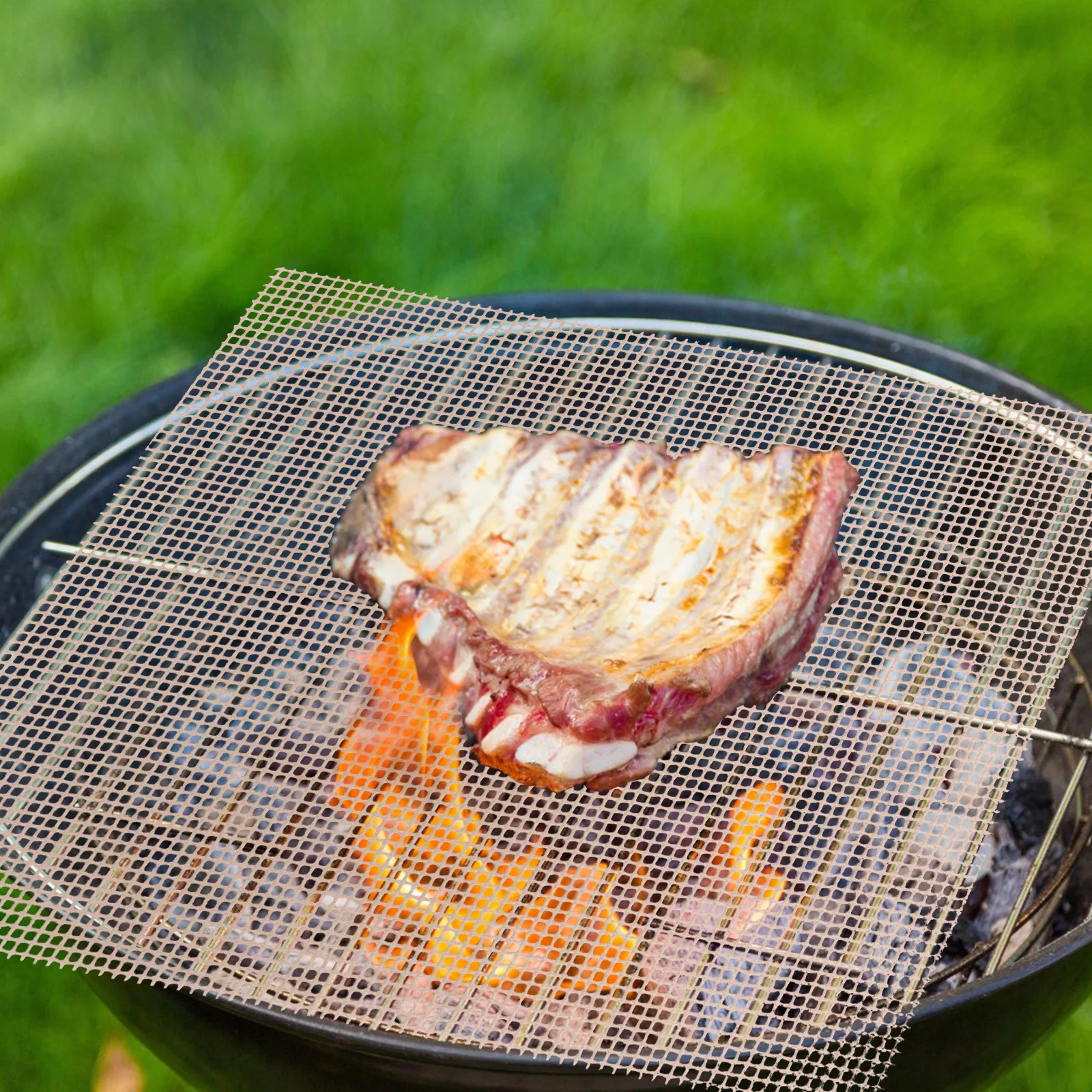 

2Pcs Bbq Grill Mesh Mats Non-Stick Eco-Friendly Baking Mats Reusable Dishwasher Safe Barbecue Grid Picnic Cooking Tool