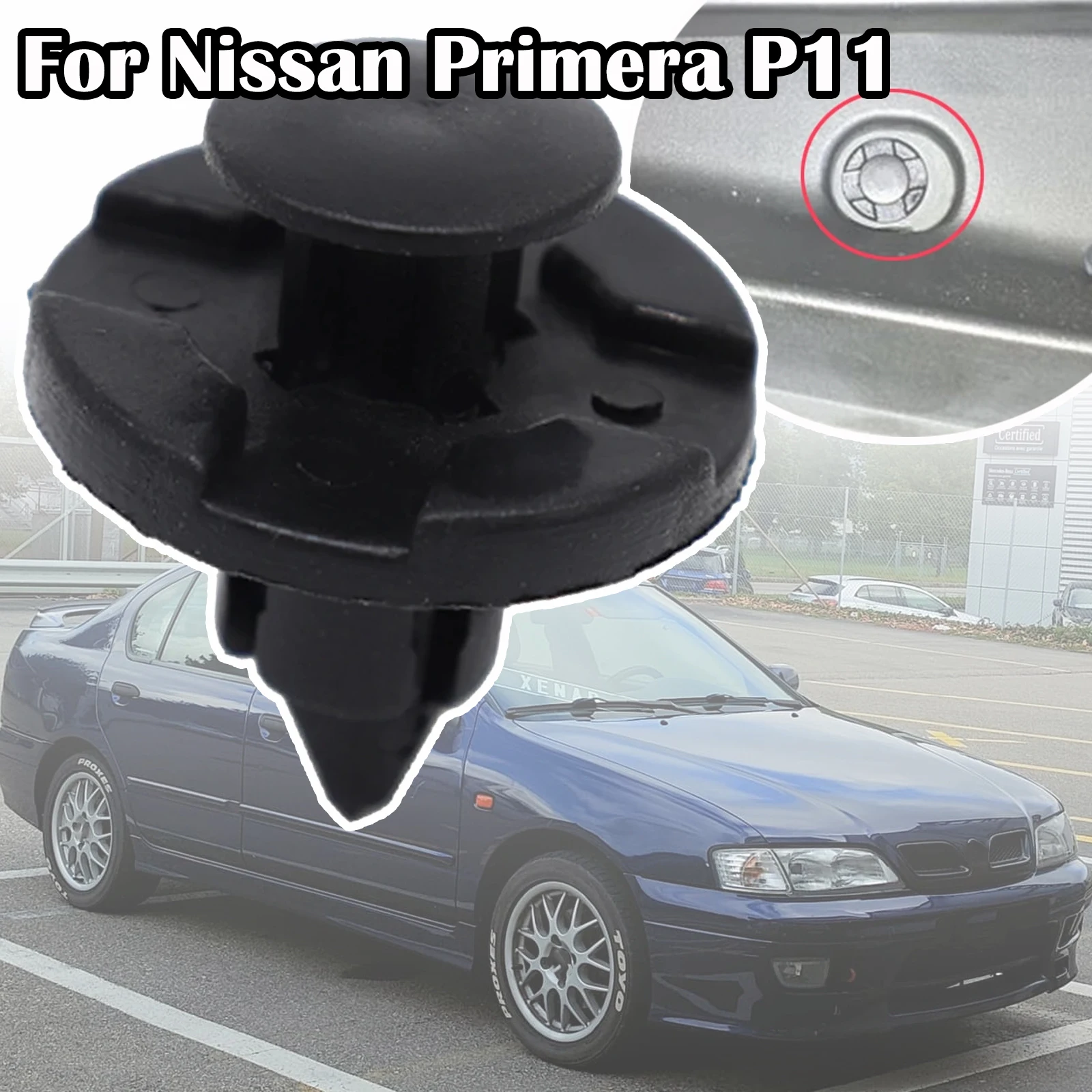 For Nissan Primera P11 P12 P10 Infiniti G20 Wheel Arch Lining Trim Bumper Clip Facias Mudsplash Rivet 1990 - 2005 2006 2007 2008