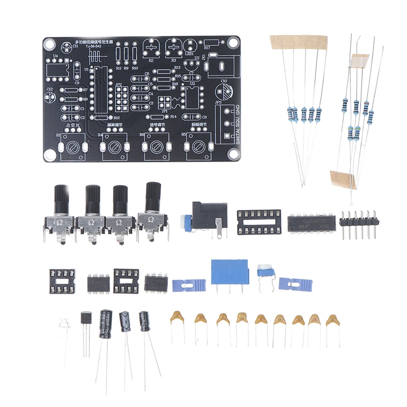 ICL8038 Generator sygnału DIY zestaw sinum/trójkąt/kwadrat piłokształtny 5Hz-400kHz regulowana częstotliwość amplituda DIY zestaw do eksperymentów