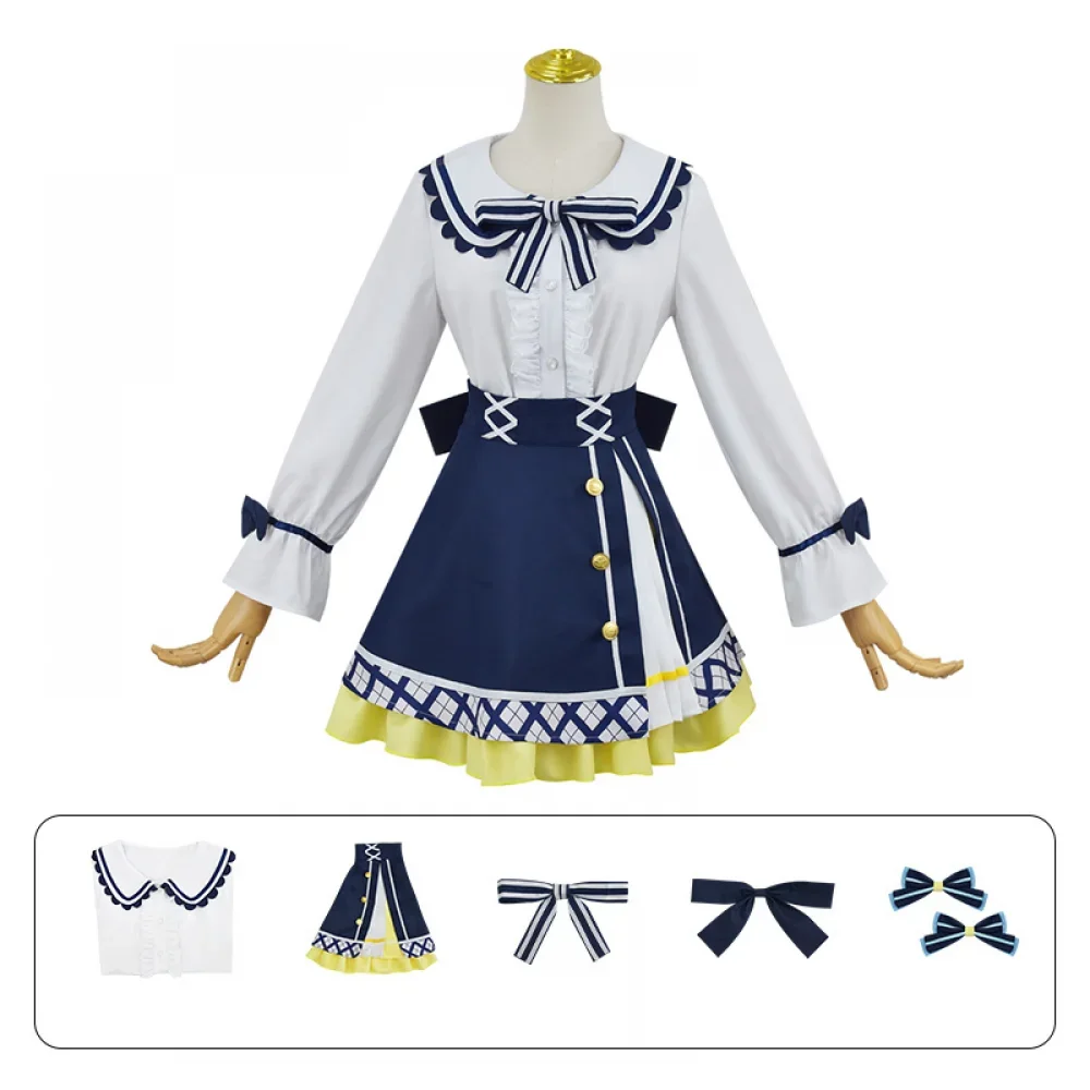 Anime Izumi Hiyori Cosplay Costume School Jk Uniform Skirt White Blouse Bow Accessory Outfit Halloween Carnival Party Costume