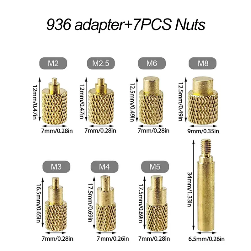 Fer à souder LED 936, 80W, avec pièces d'imprimante 3D, VORON2.4 M2 M2.5 M3 M4 M5 M6 M8, écrous thermofusibles, outil de pointes d'intégrage