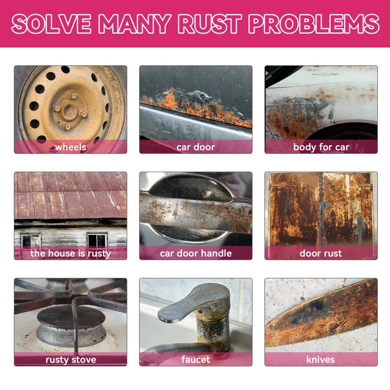 مزيل صدأ البقع متعدد الوظائف لأجزاء مقبض محور عجلات السيارة يزيل الأكسدة جميع موديلات السيارات