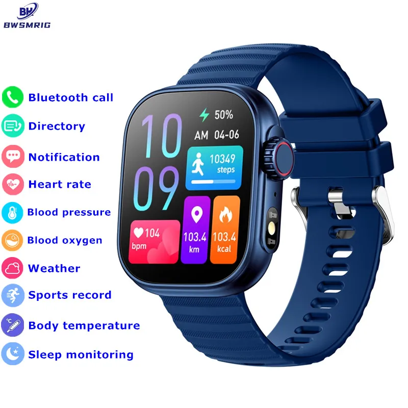 BWSMRIG New Bluetooth Call Smart Watch Men Body Temperature Heart Rate Sleep Monitoring Sports Bracelets Smartwatch Women Watch