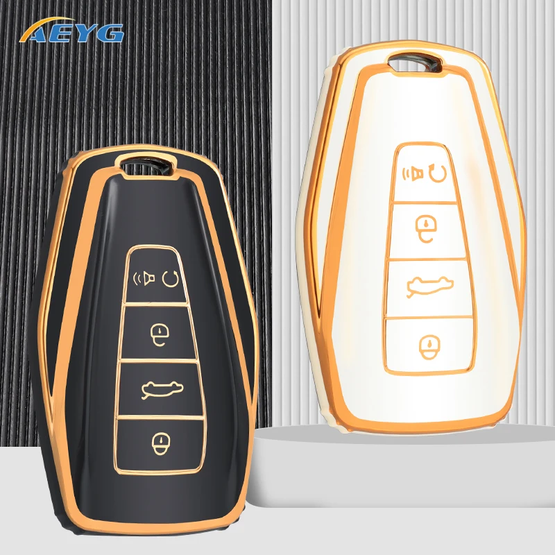 TPU Car Key Case Cover Shell Fob For Geely Emgrand X7 EX7 GX7 Coolray 2019-2020 Global Hawk Car Accessories