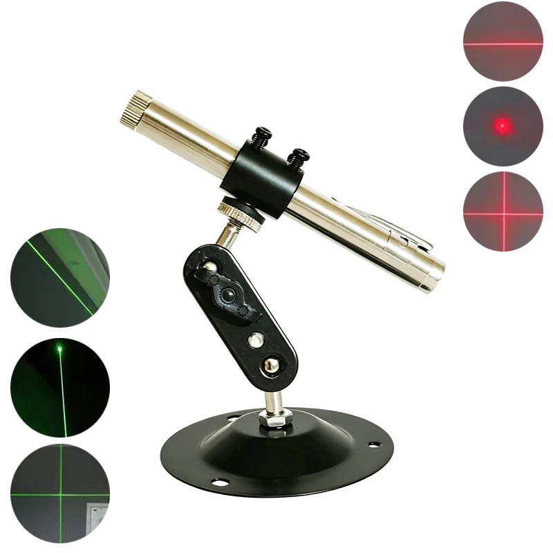 Portable 532nm Green 650nm Red Dot Line Cross Laser Module USB Charge for Woodwork Cutting Stone Sawmill Positioning