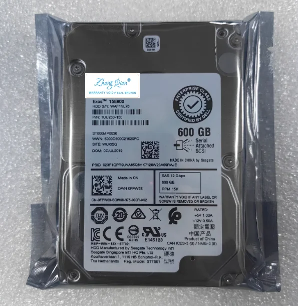 

Для серверного жесткого диска Dell 0FPW68 600G 15K SAS 2,5 12G FPW68 ST600MP0036 600G HDD