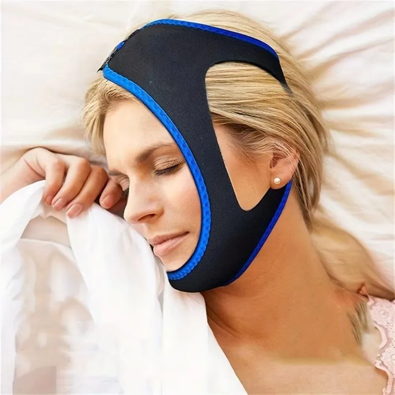 Unisex Anti Snoring Chin Strap Mouth Breathing Correction Support Band for Sleep