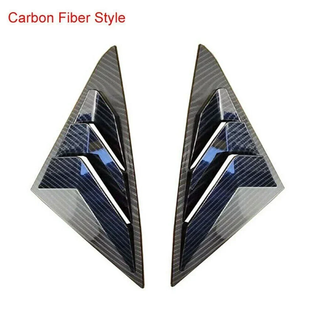 

2pcs For Hyundai Sonata 2011-2014 Car Carbon Fiber Look Glass Louver Shutter Covers Trim Exterior Door Panel Accessories