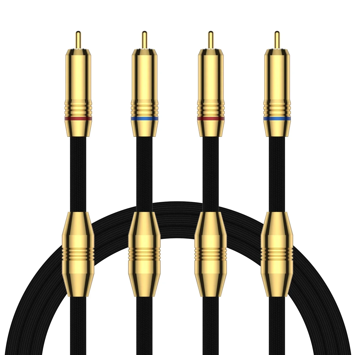 

Audiocrast PR802 High End RCA Cable High Purity OFC Analog Interconnect 2 RCA to 2 RCA Stereo Cables Male to Male Aux Cable