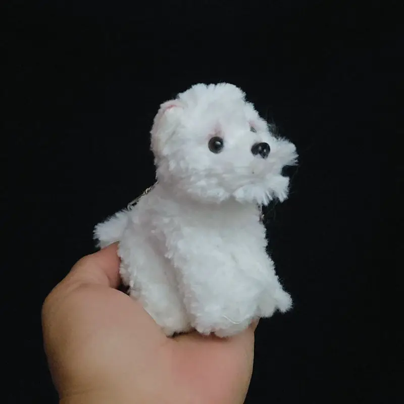 Breloczek Miniatura Sznaucer Szczeniak Szkocki Terrier Zawieszka do Torby Pluszowy Siedzący Wysokość 11cm Prezent Urodzinowy dla Dzieci Dziewczynki