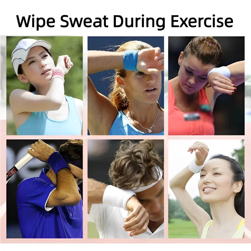 

8×10CM Towel Sports Wristbands Tennis Sweat Bands Wrist Guard for Basketball Volleyball Padel Fitness Sweatbands Wrap Padel Cuf