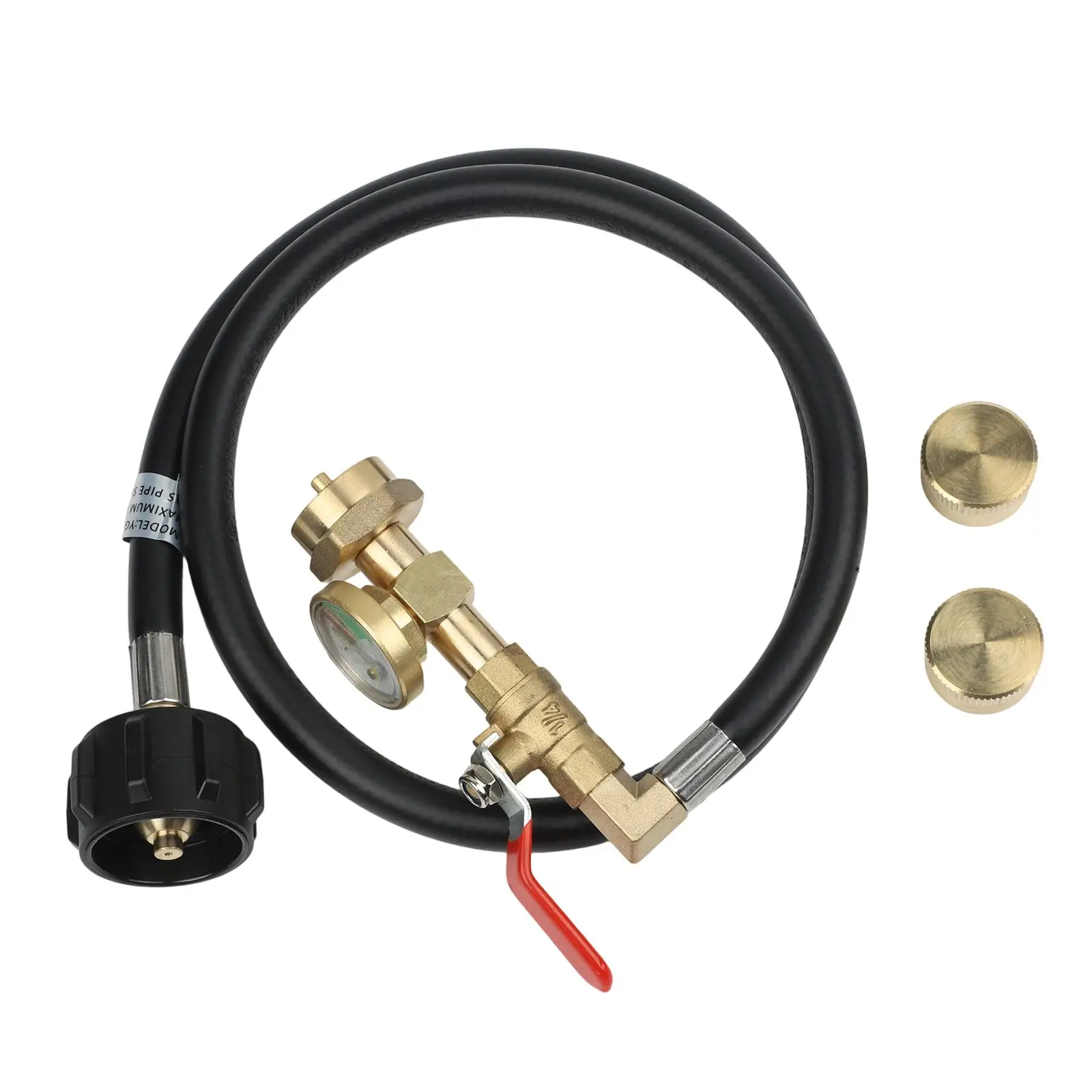 for Refill Equipment with 3FT Hose Adapter Real Time Pressure Gauge and Manual Control Valve for 1 lb Cylinder Needs