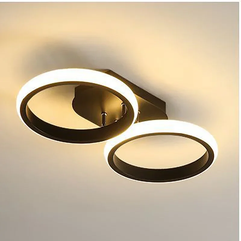 LED Ceiling Light Modern 2/3 Ring Corridor Lamp Bedroom Living Room Kitchen Staircase Corner Home Lighting Round Square Fixture