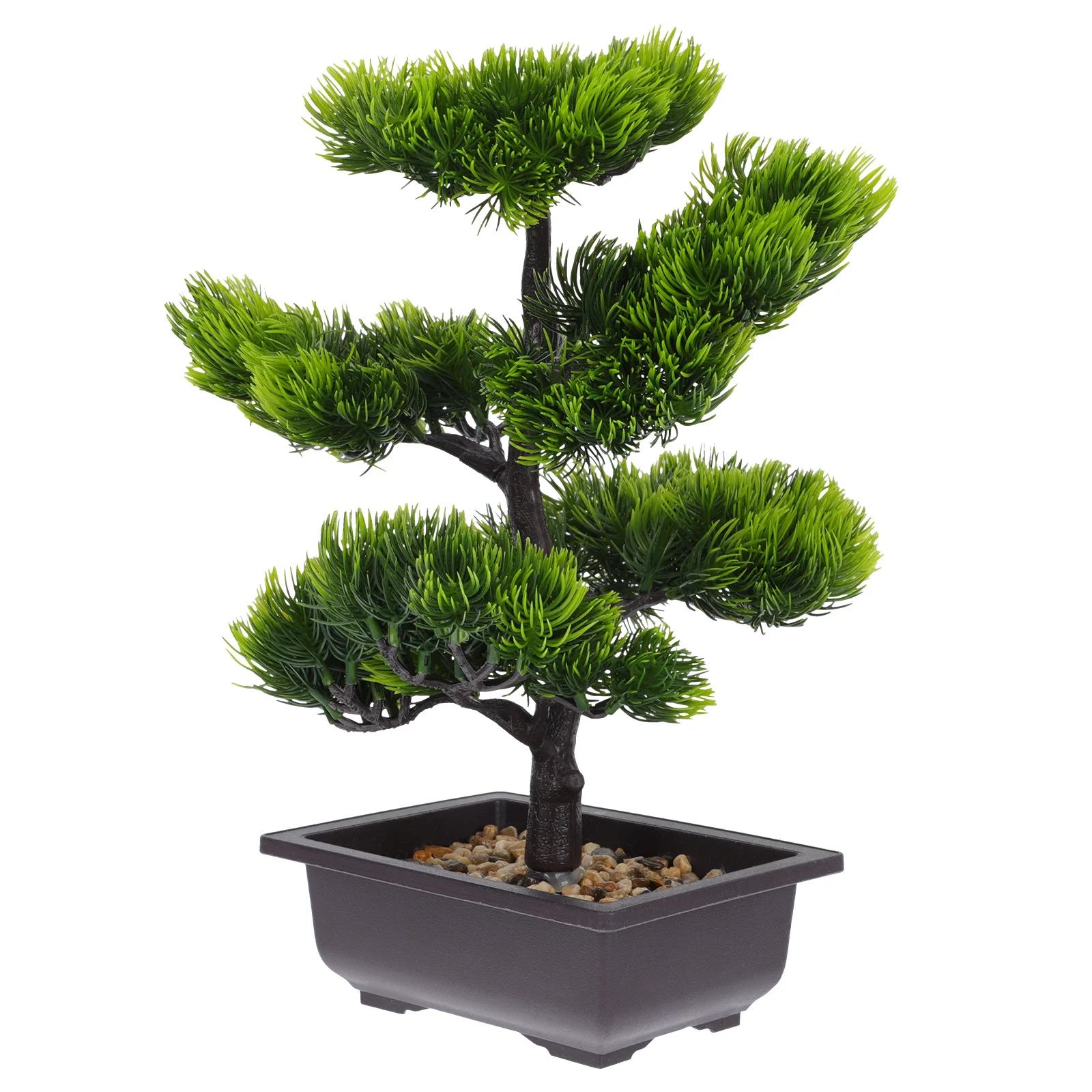 

1Pcs Natural Looking Fake Pine Tree Decor Fine Craftsmanship Stable Base Home Desktop Ornament Artificial Pine Tree Decor