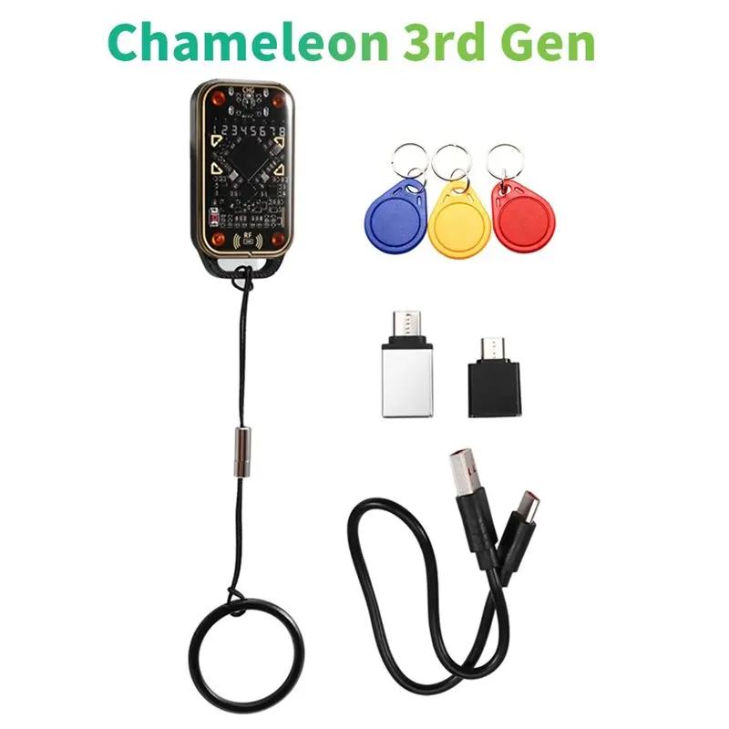【SURPISE】Chameleon Ultra V3.0 RFID Smart Card Emulator Reader 125Khz 13.56Mhz ID IC Smart Card Tag Copyer+3XUID Keychain
