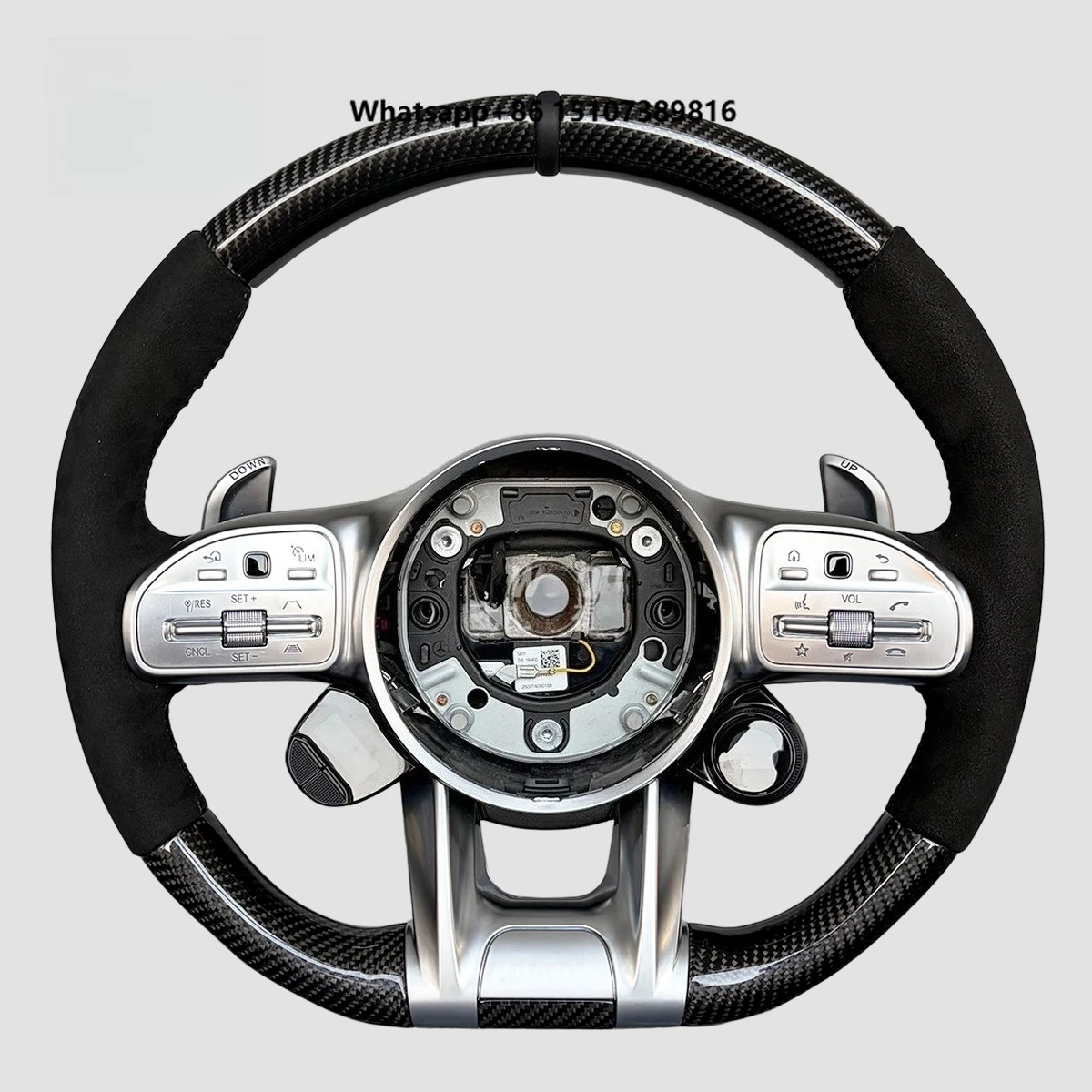 For Upgrade W204 W205 W211 W212 W222 W213 W218 W219  GT Carbon Fiber Deer Belt Knob Upgrade Steering Wheel