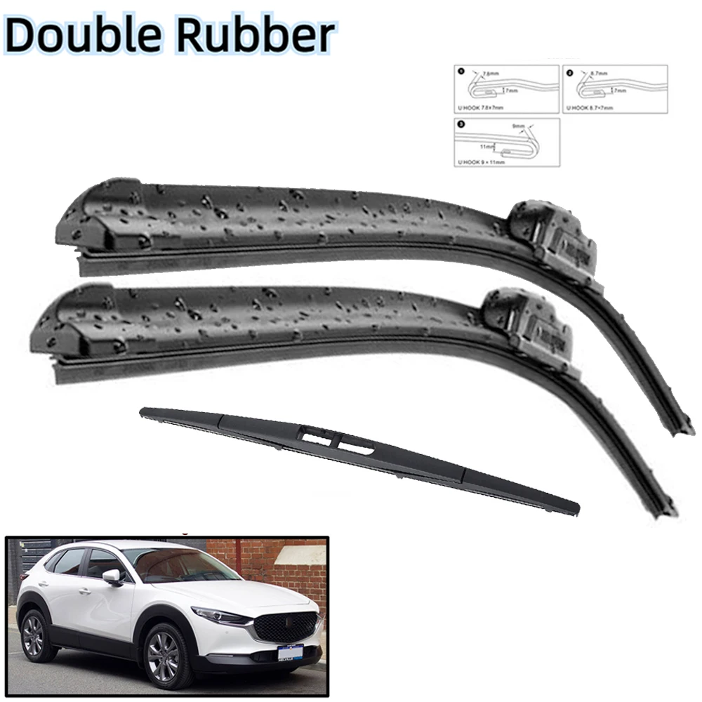 Juego de limpiaparabrisas delantero y trasero para Mazda CX-30 CX30 2019 - 2023 cepillos para ventana de parabrisas 26 "16" 14"