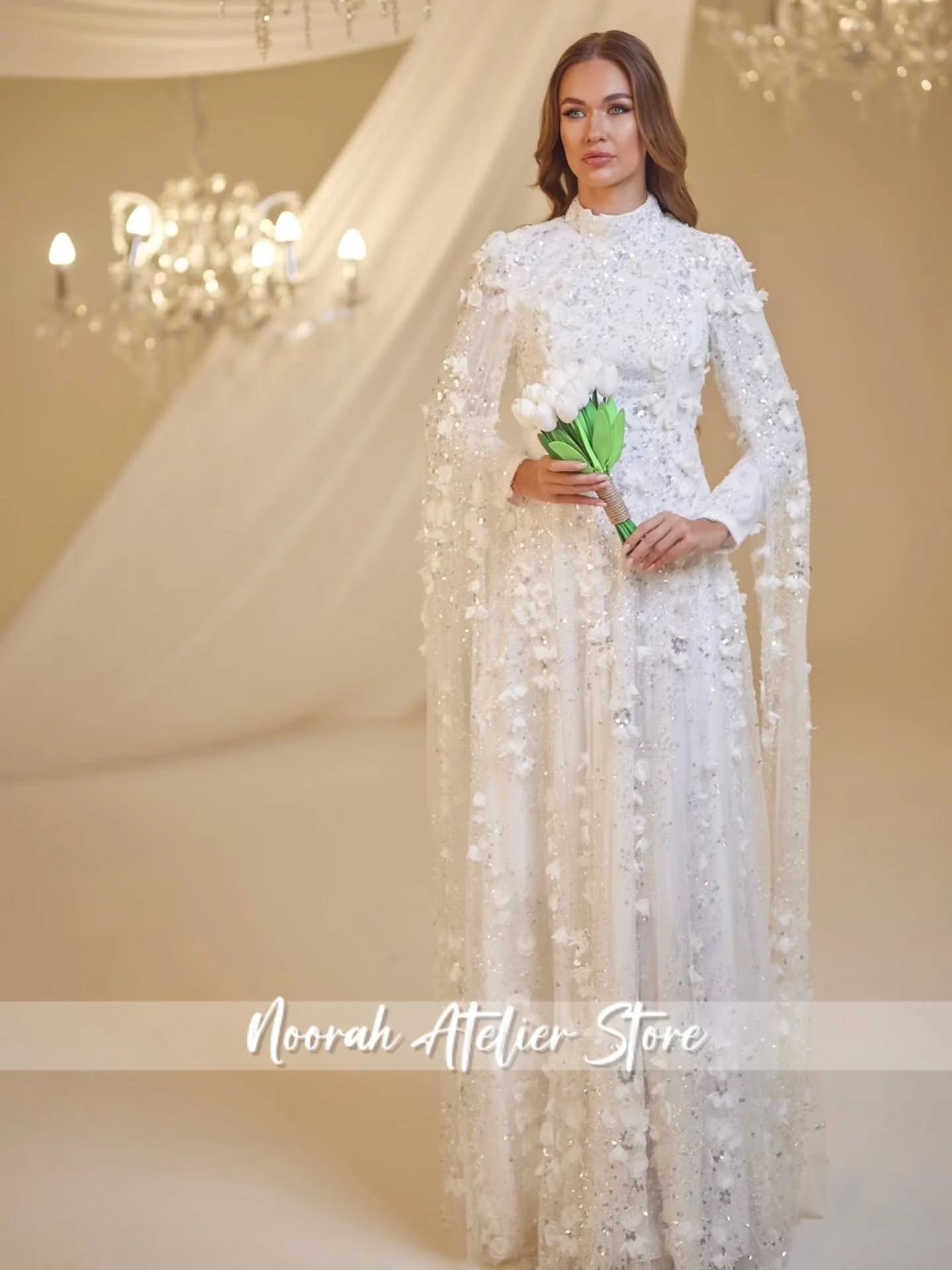 فساتين سهرة بيضاء ثلاثية الأبعاد جديدة على شكل زهرة 2025 أنيقة ألين ثوب زفاف فستان حفلة موسيقية Fساتين Sherese H N فساتين رسمية مخصصة