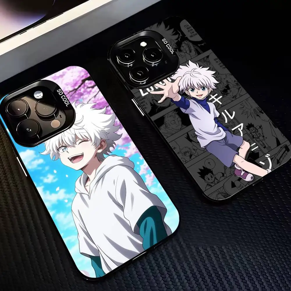 

H-Hunter K-Killua Z-Zoldyck Hunter-KZ Phone Case For iPhone 17,16,15,14,13,12,11 Plus,Pro,Colorful Silver Phone case Funda Cover