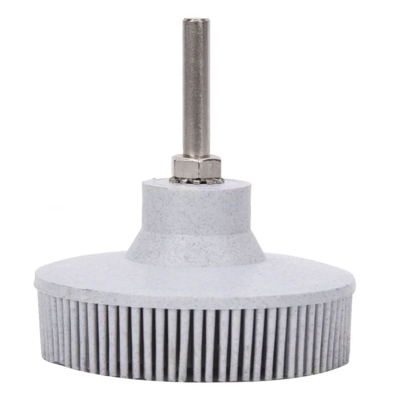 

3 Inch Bristle Disc Emery Rubber Abrasive Brush Deburring Polishing Grinding WheelWhite