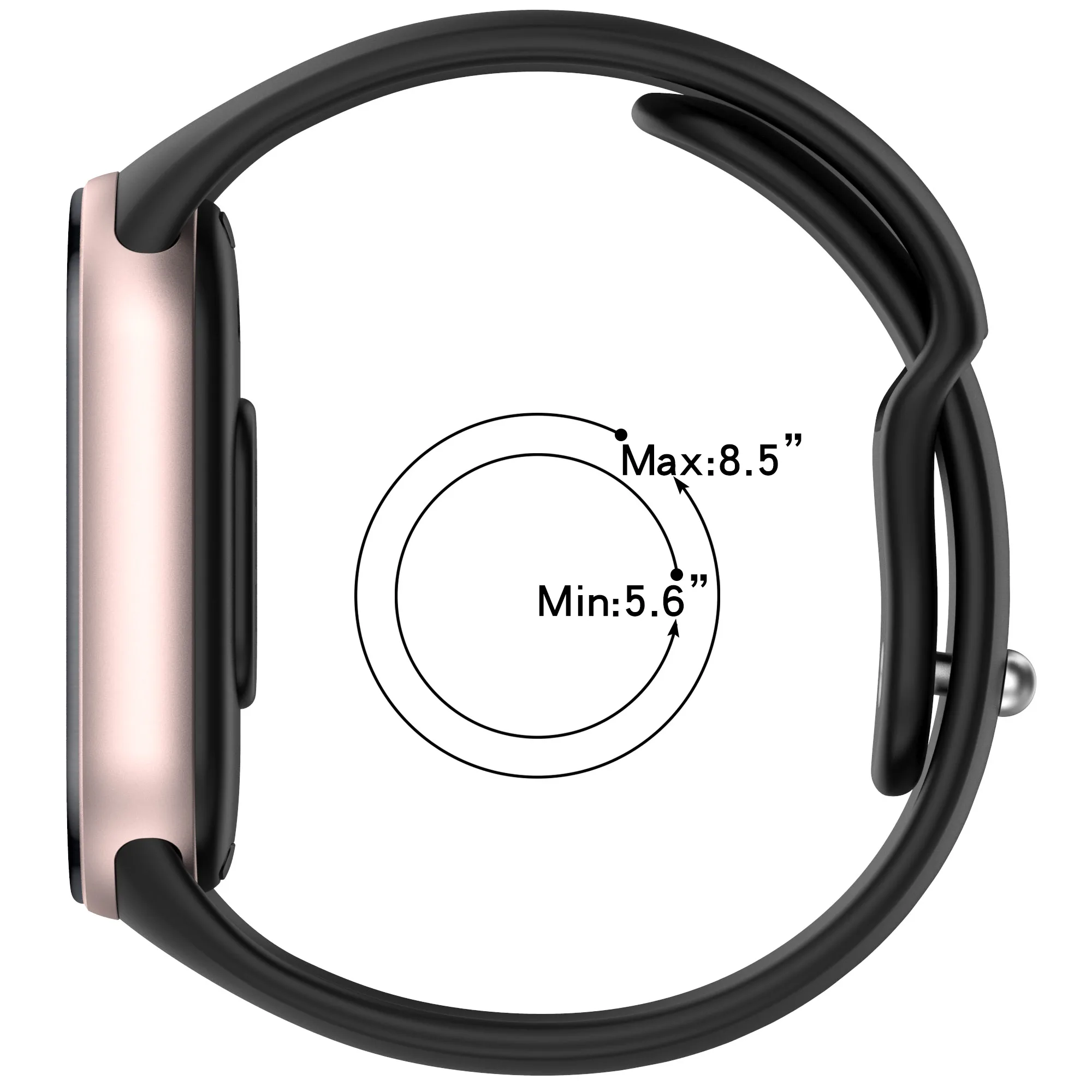 Pulseira de silicone para xiaomi band 10/9/8, pulseira macia e confortável com fivela de metal para miband 9 10 nfc, pulseira de substituição