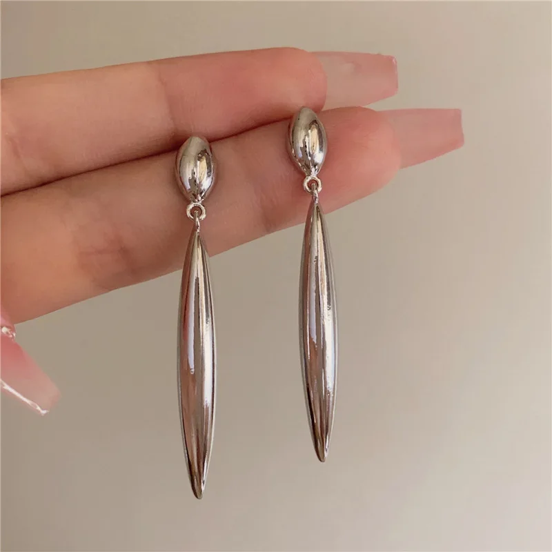 

New 925 Sterling Silver Long Earrings Women Charm Simple Style Earrings Birthday Gift for Friends Exquisite Jewelry Accessories
