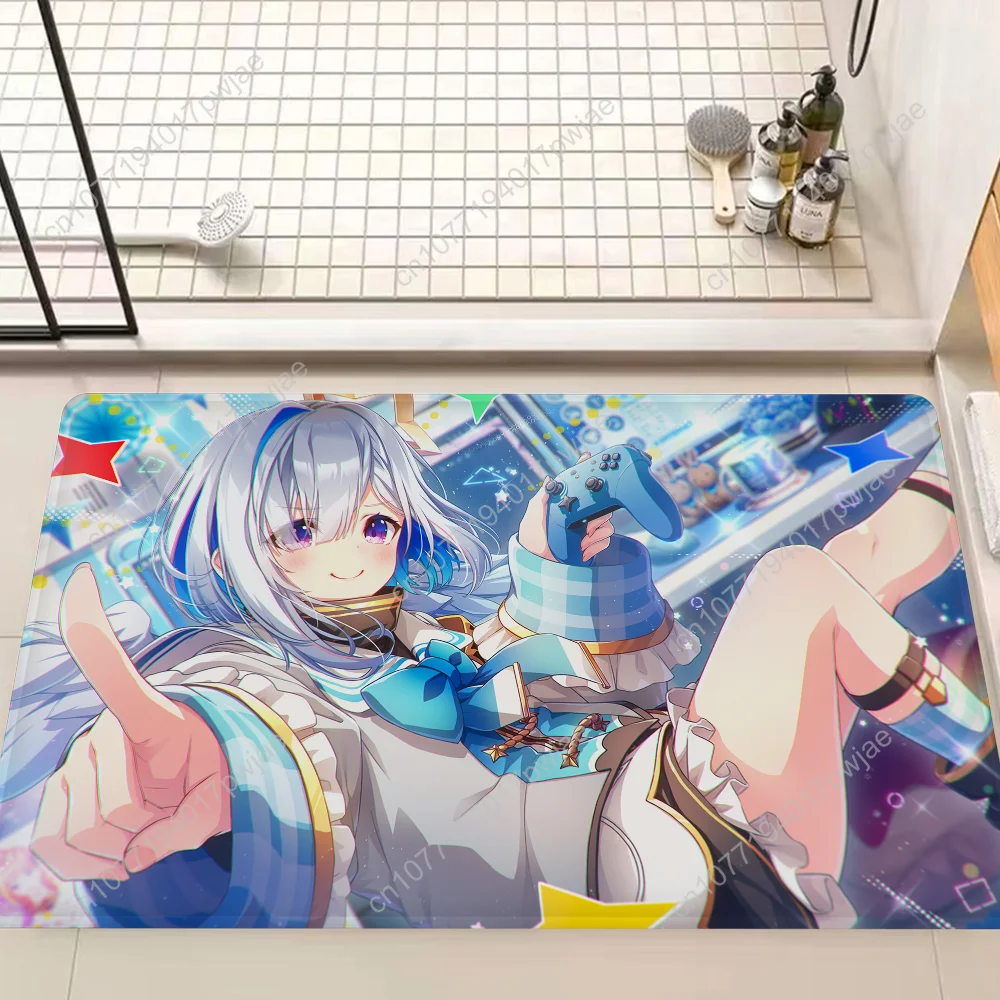Hololive Amane Kanata Floor Mat Retro Multiple Choice Living Room Kitchen Rug Non-Slip Modern Home Decor