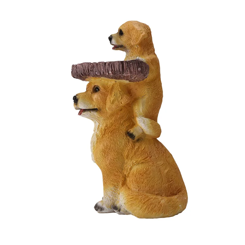 الراتنج الحلي جرو البوليريسين حمام الطيور البني الركيزة اليدوية الهدايا للخارجية حديقة المنزل الحديقة ساحة الزينة