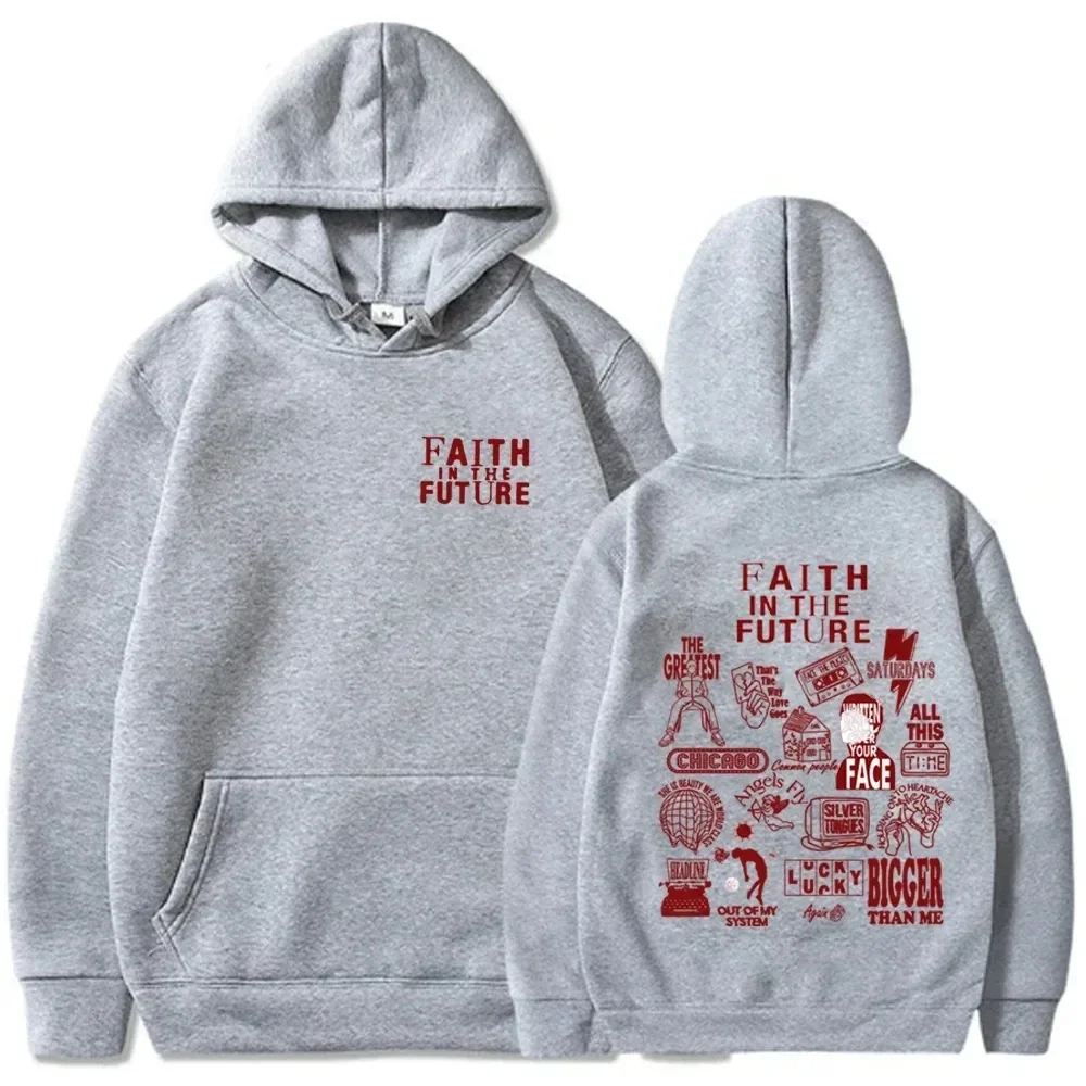 Man Woman Hip Hop Hoodies for Fans Faith In The Future Album Series 2024 World Tour Hoodie