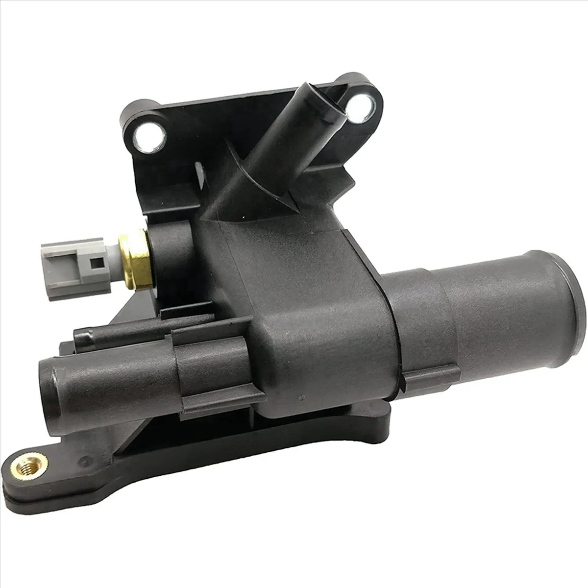 4X New Thermostat Engine Coolant Water Outlet With Sensor For Mazda 3 5 6 2006-2013 2.0L-L4 Ford LF941517Z-AU62