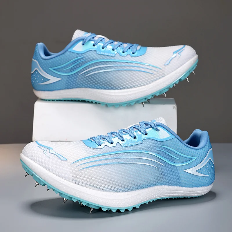 

High Quality Unisex Spikes Athletics Speed Shoes Comfy Breathable Men Track and Field Shoes Lightweight Track Athletics Sneakers