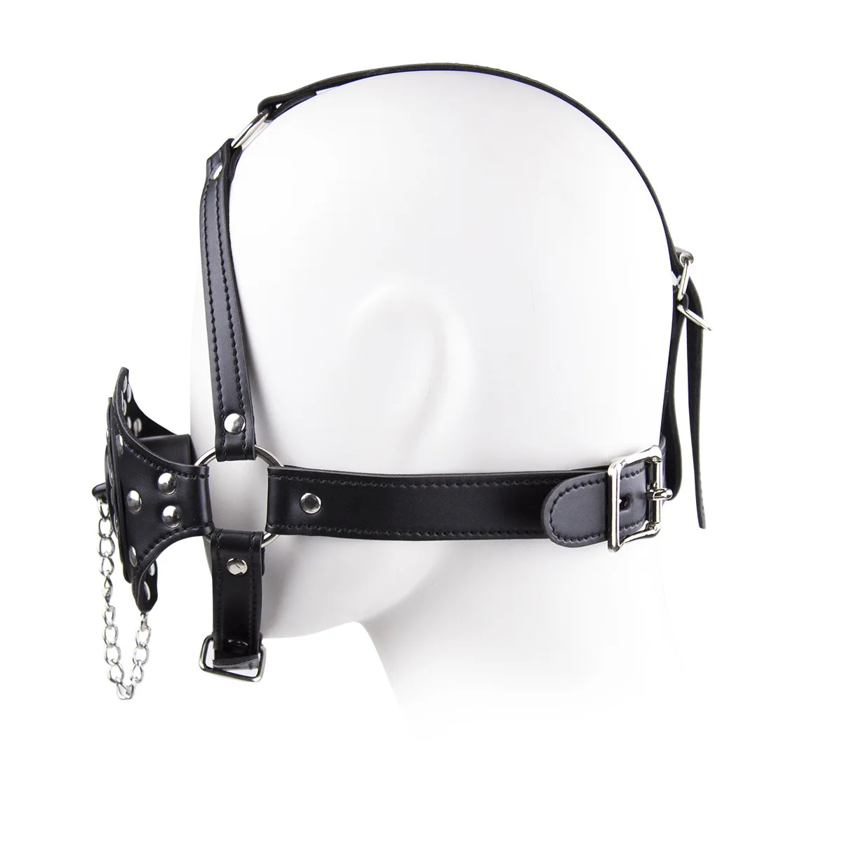 Couple Bondage Head Harness with Detachable Gag SM Slave Restraint Mouth Masks Adult BDSM Sex Fetish Toys 18+ Erotic Products view 3