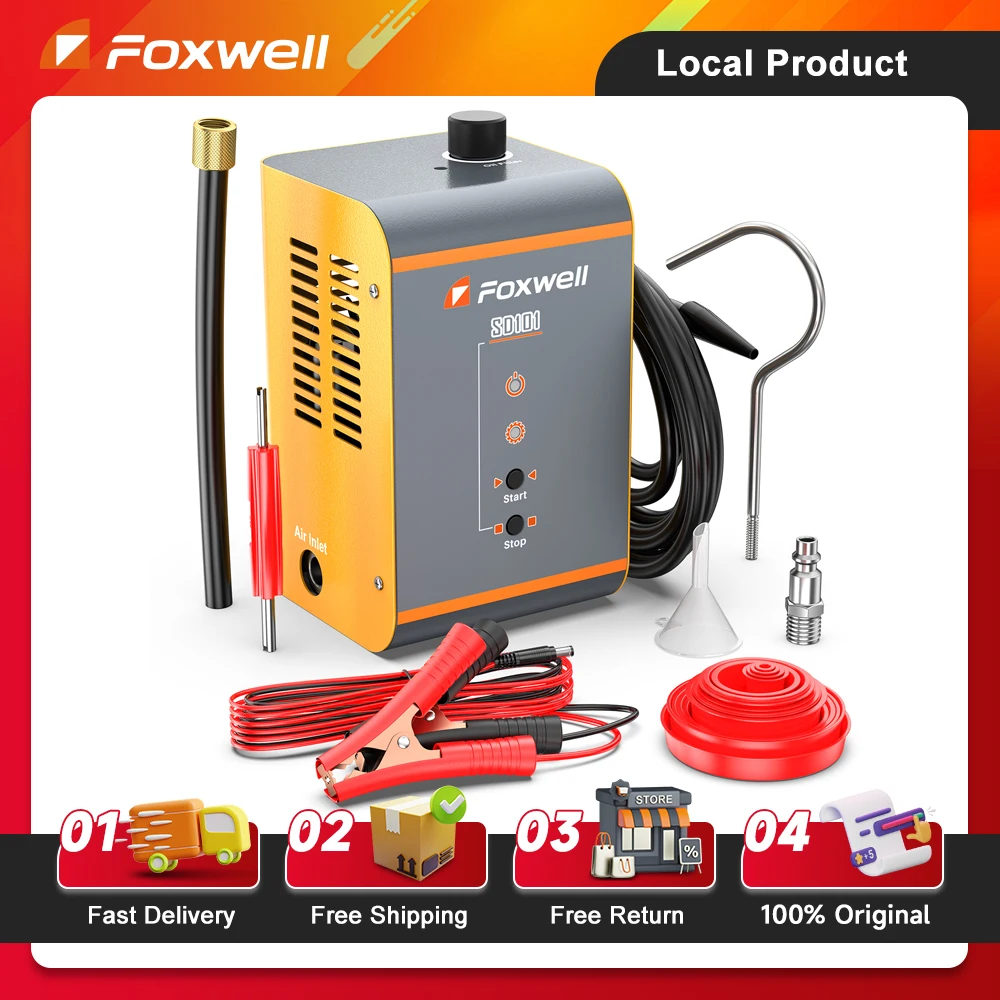 

FOXWELL SD101 EVAP Smoke Machine Leak Tester Vacuum Intake Exhaust Fuel System Leak Detector Car Automotive Smoke Machine Tools